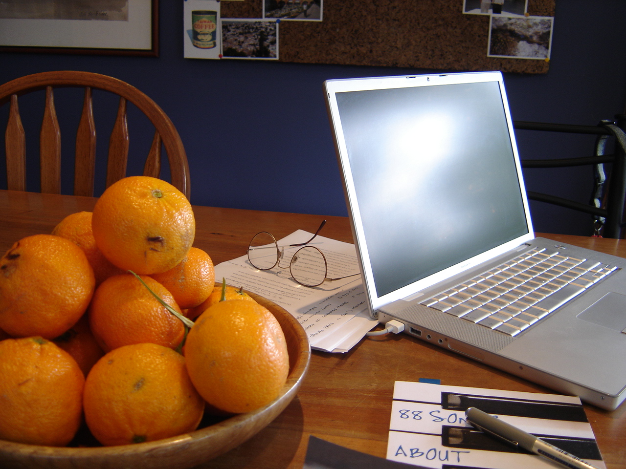 Steven Lang's kitchen table